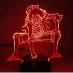 lampe 3d one piece monkey luffy haki rouge