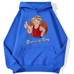 sweatshirt hoodie one piece gummy boy bleu