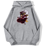 sweatshirt hoodie one piece luffy gear 4 gris