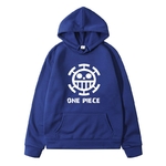 sweatshirt hoodie one piece law logo blanc 5