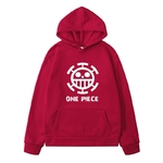 sweatshirt hoodie one piece law logo blanc 8