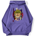sweatshirt hoodie one piece roronoa zoro violet
