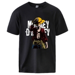 t shirt one piece monkey luffy noir