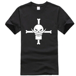 t shirt one piece barbe blanche noir