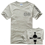 t shirt one piece ace barbe blanche gris