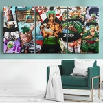 tableau toile one piece 3 parties roronoa zoro combats 2