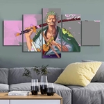 tableau toile one piece 5 parties roronoa zoro wano kuni 1