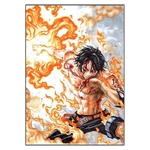 Tableau toile one piece ace poings ardents 3