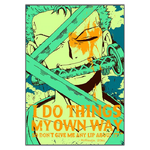 tableau toile one piece quote roronoa zoro 3