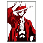 tableau toile one piece monkey luffy red 3