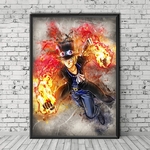 tableau toile one piece sparks sabo 5