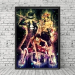 tableau toile one piece sparks freres luffy ace sabo 5