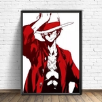 tableau toile one piece monkey luffy red 4