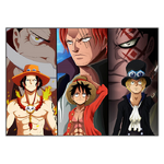 tableau toile one piece freres mentors luffy ace sabo 3