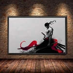 tableau toile one piece roronoa zoro bw 4