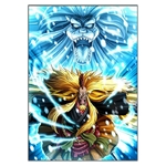 tableau toile one piece shiki lion or 2