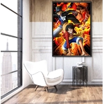 tableau toile one piece trois frere luffy ace sabo 3
