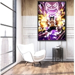 tableau toile one piece monkey luffy black mamba 1