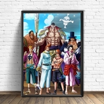 tableau toile one piece equipage barbe blanche 2