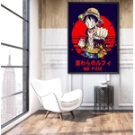 tableau toile one piece monkey luffy paint 2