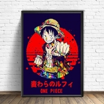 tableau toile one piece monkey luffy paint 1