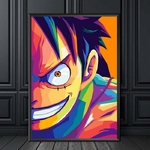 tableau toile one piece colorfull monkey luffy 1