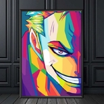 tableau toile one piece colorfull roronoa zoro 1