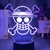 lampe 3d one piece logo bleu 2