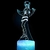 lampe 3d one piece miss all sunday blue
