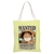 sac one piece shopping toile luffy wanted 2