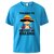 t shirt one piece protect nakama luffy bleu clair