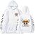 sweatshirt one piece hk double logo white