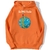sweatshirt hoodie one piece petit pirate orange