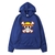 sweatshirt hoodie one piece logo bleu