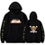 sweatshirt one piece pirate luffy noir