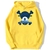 sweatshirt hoodie one piece skull merry jaune