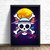 tableau toile one piece logo sunset 1