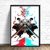 tableau toile one piece roronoa zoro red blue 1