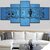 tableau toile one piece 5 parties logo bleu 1