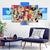 tableau toile one piece 5 parties mugiwara bleu 1