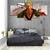 tableau toile one piece 5 parties roronoa zoro paint 1