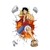 stickers mural luffy color one piece 5