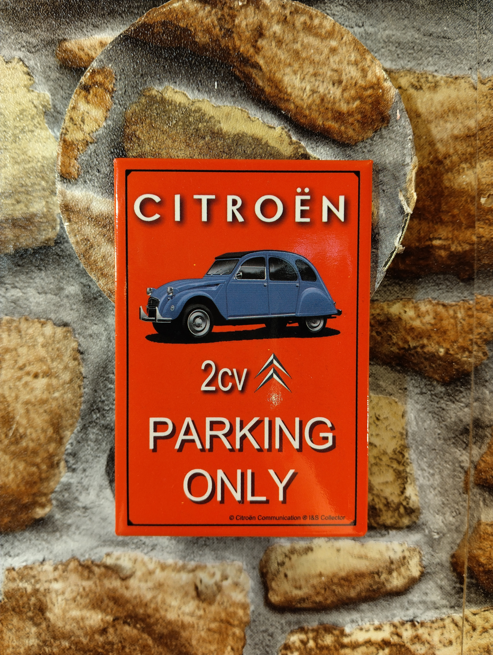 magent déco frigo citroen 2cv parking only