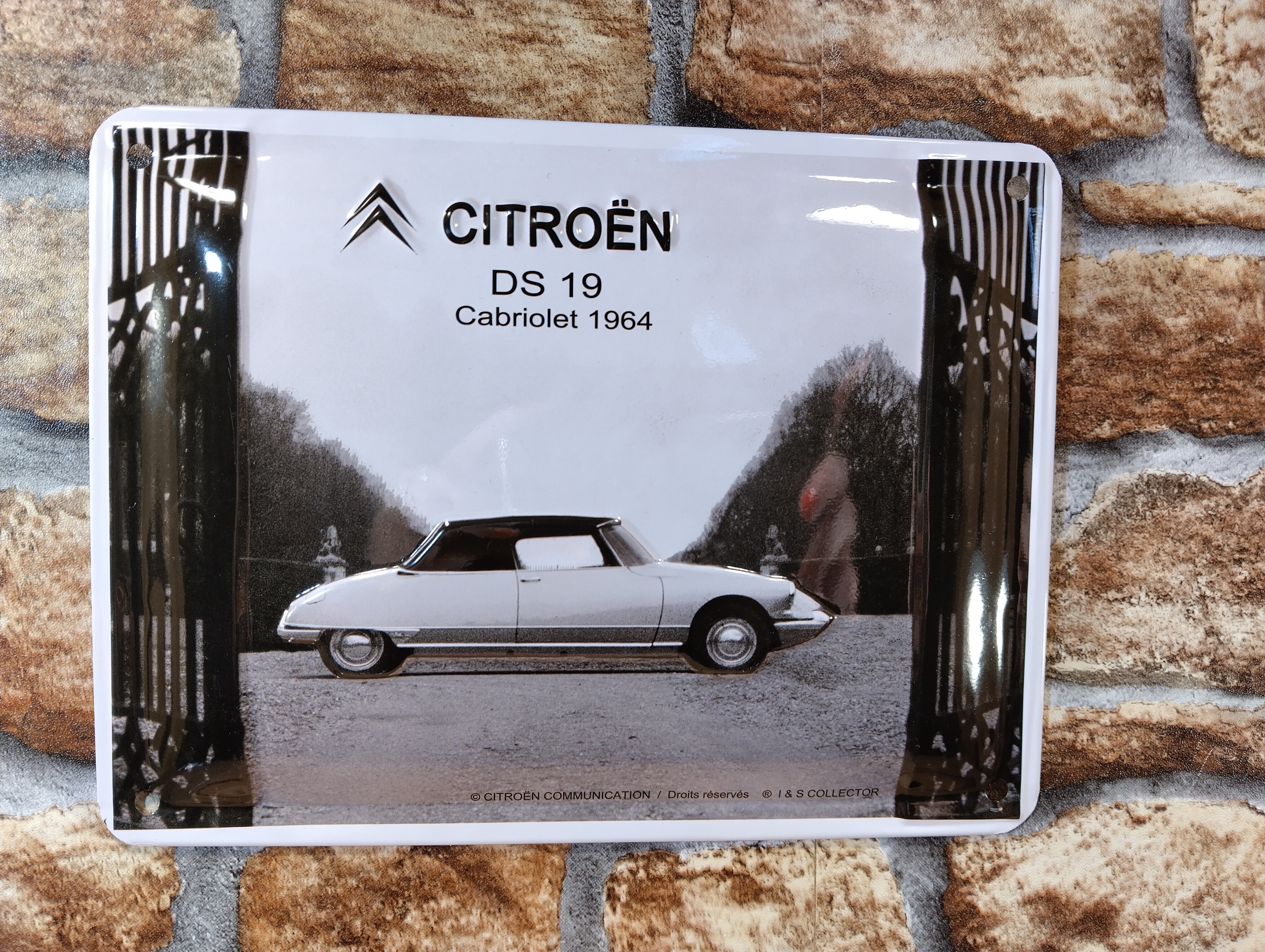 plaque déco publicitaire ds19 cabriolet