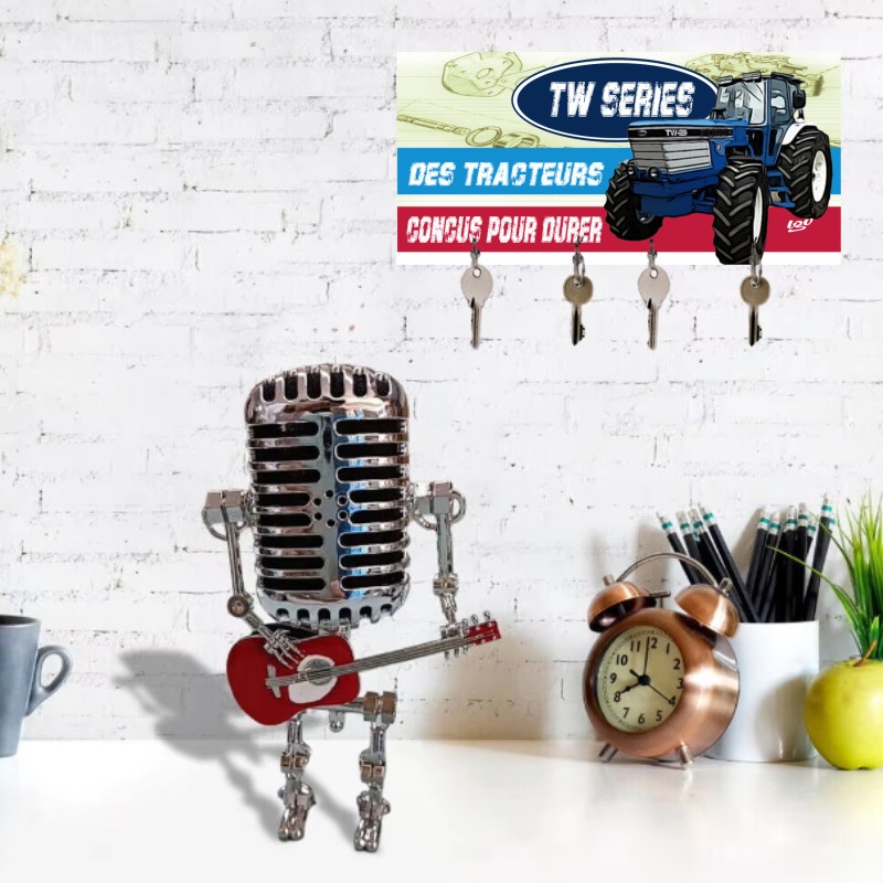 accroche-clés tracteur Ford tw rétro