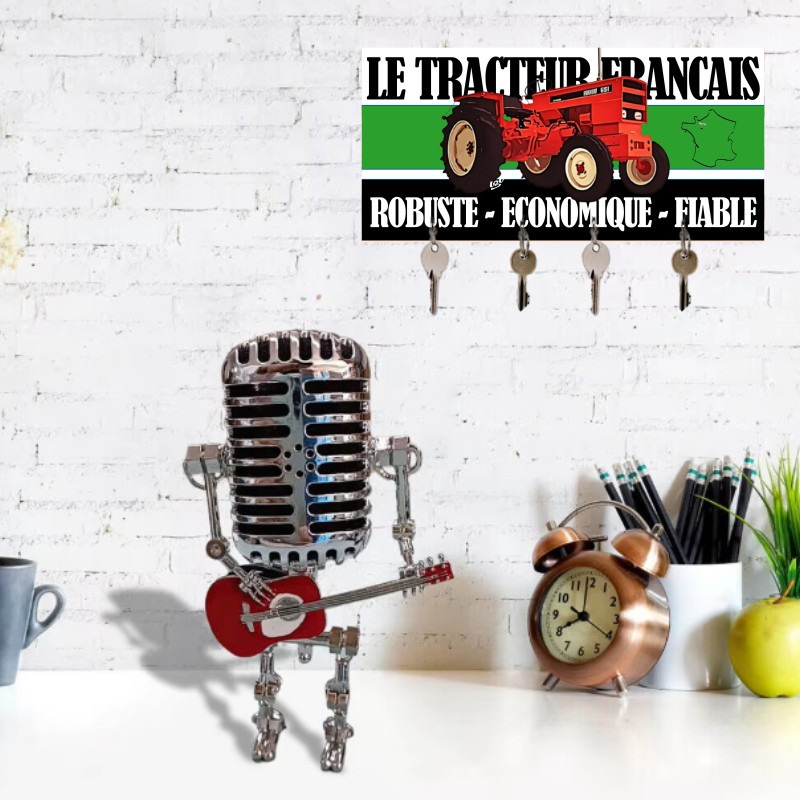 accroche-clés tracteur renault rétro