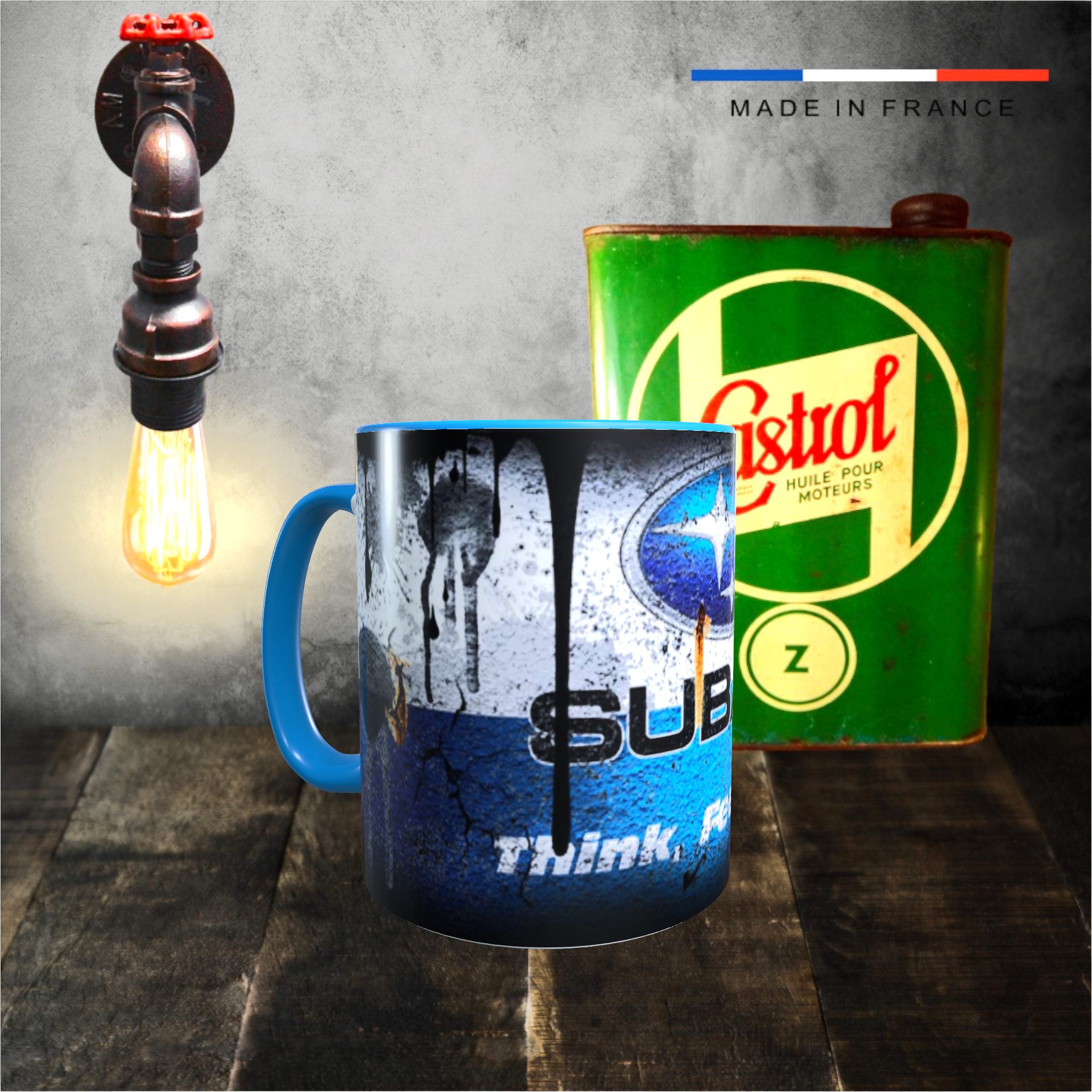 mug logo subaru rétro