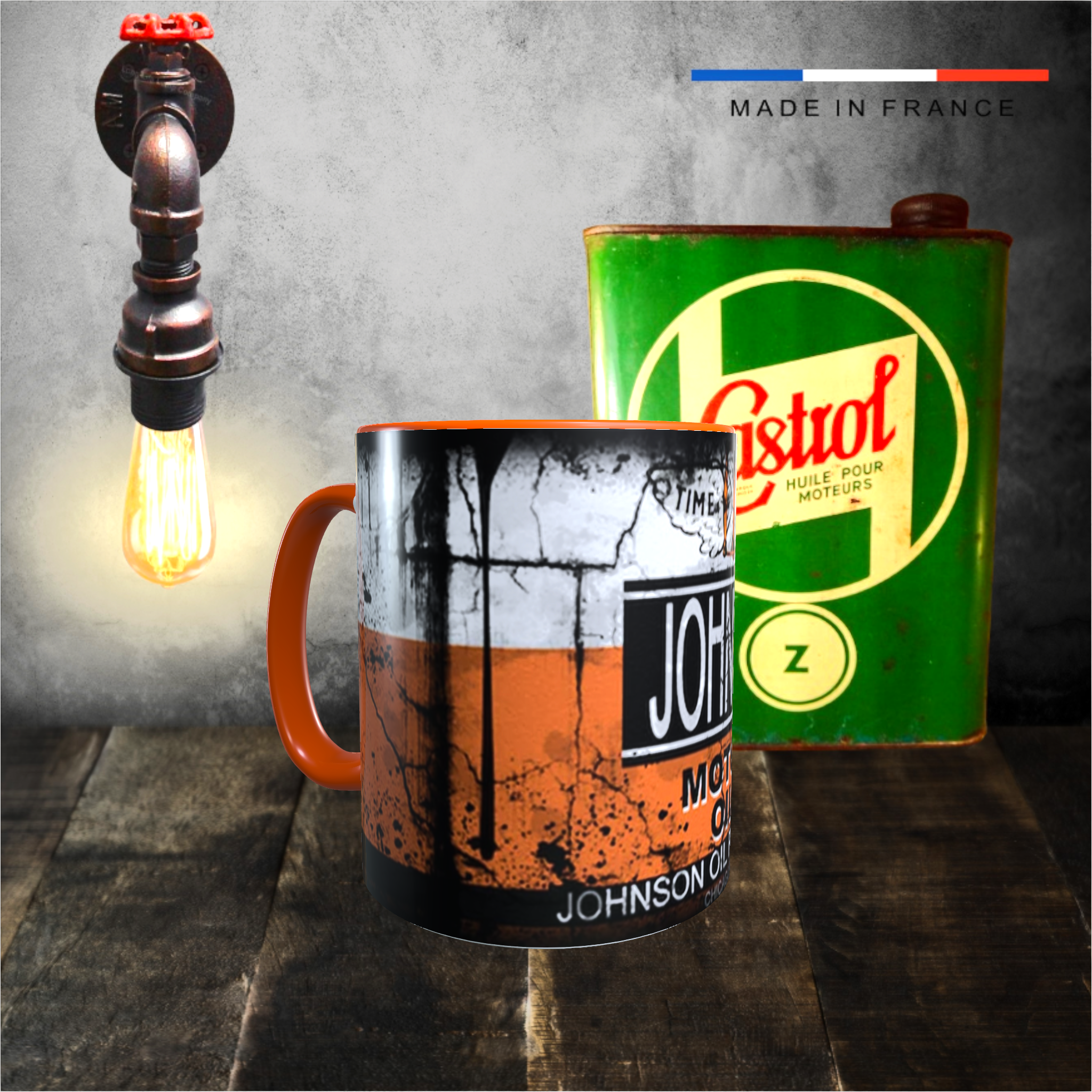 mug johnson motor oil
