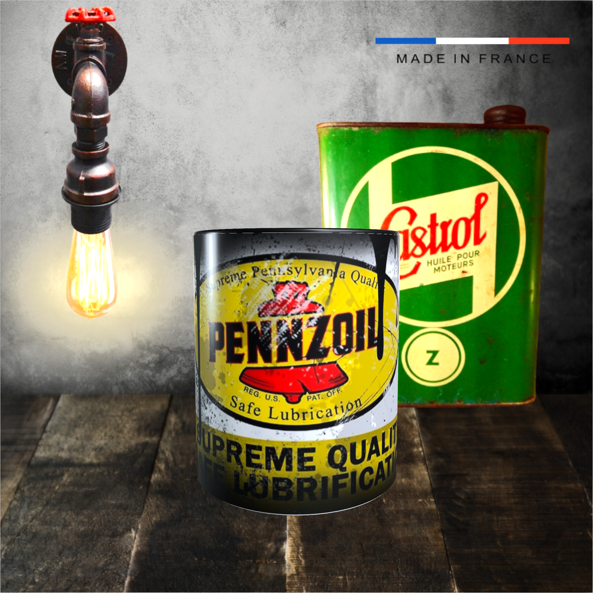 mug pennzoil vintage motor oil
