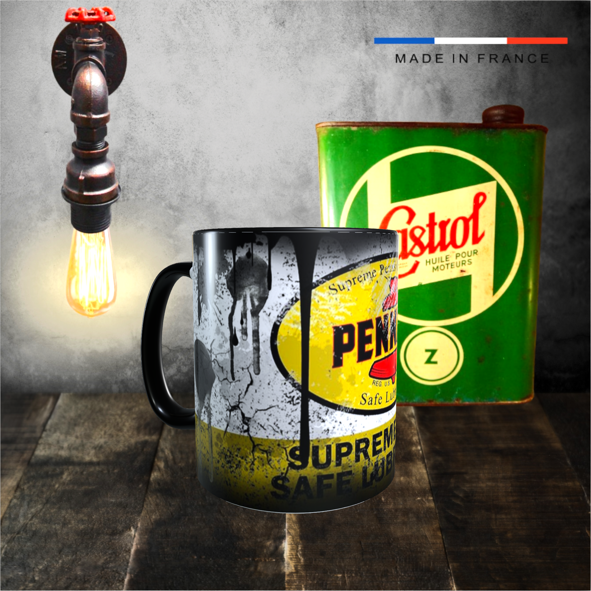 mug pennzoil bidon huile